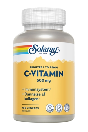 C-Vitamin 500 mg Solaray 180 kapsler